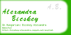 alexandra bicskey business card